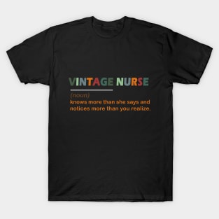 Vintage nurse noun Gift T-Shirt